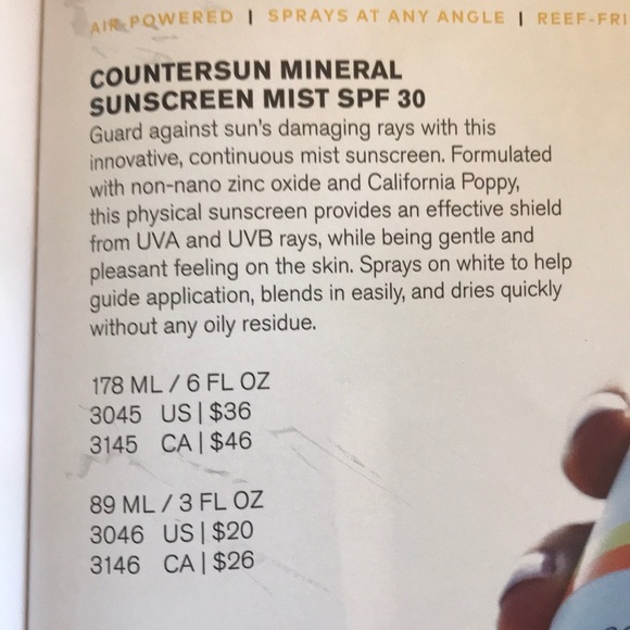 Beautycounter Mineral Sunscreen mist - Picture 3 of 4